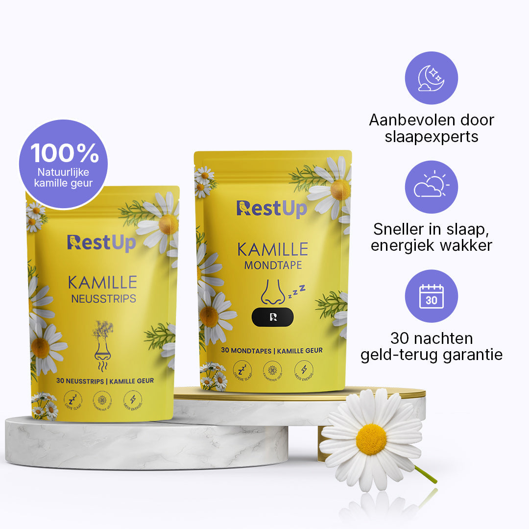 PACK PROMO | Patchs Buccaux & Bandelettes Nasales à la Camomille - Dormez Naturellement Toute la Nuit