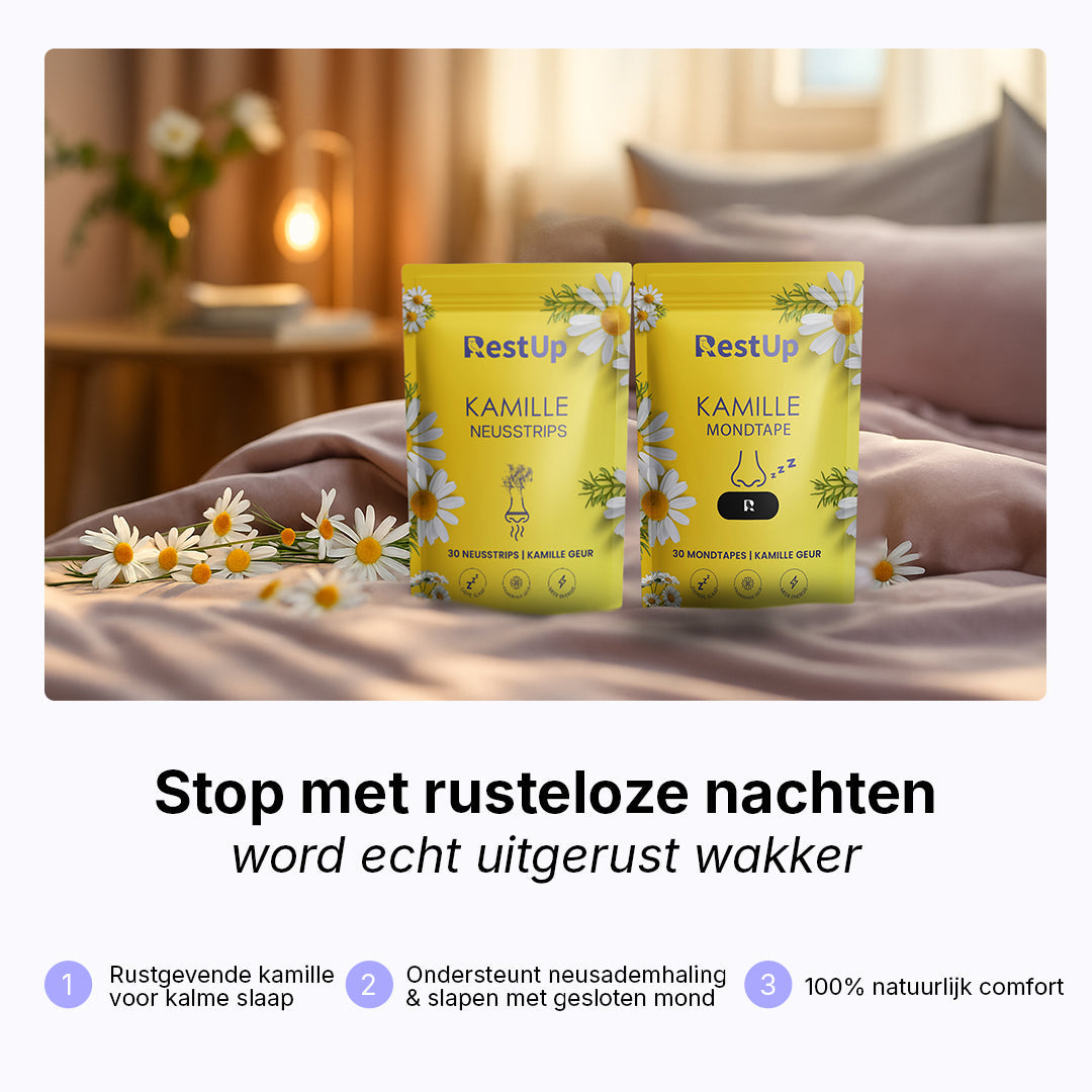 PACK PROMO | Patchs Buccaux & Bandelettes Nasales à la Camomille - Dormez Naturellement Toute la Nuit