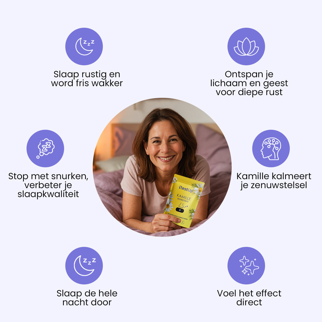 RestUp Patchs Buccaux à la Camomille | Dormez Enfin Toute la Nuit – Naturellement & Sans Médicaments